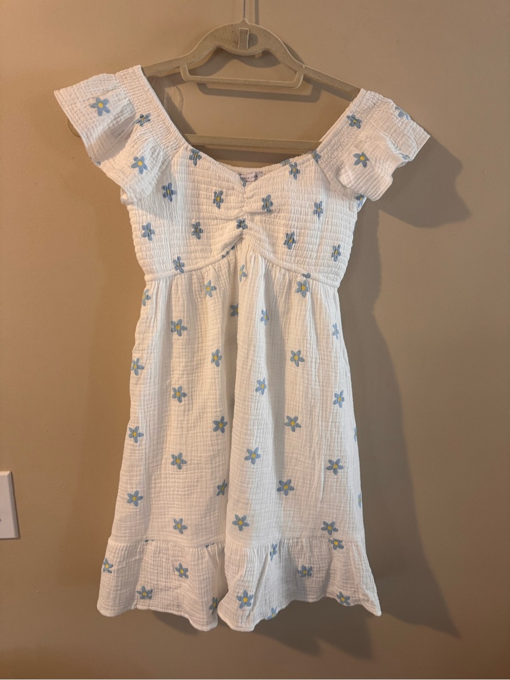 Sincerely Jules Girls White Dress with Blue Dress - size 14